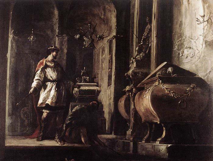 Johann Heinrich Schonfeldt Alexander the Great before the Tomb of Achilles France oil painting art